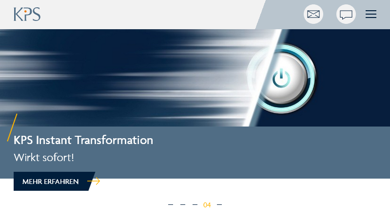 Screenshot der Website kps.com